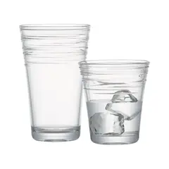 CRATE & BARREL - Vaso Acrílico para Whisky Doble Remolino