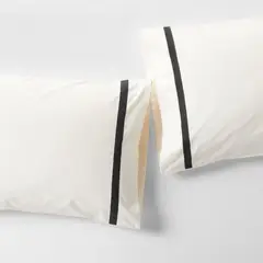 CRATE & BARREL - Set de 2 Fundas de Almohada Standard 100% Algodón Orgánico