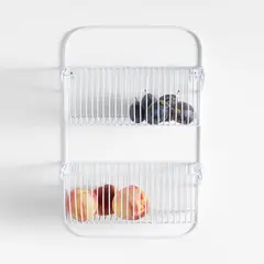 CRATE & BARREL - Cesta Colgante De Pared Cora De 2-niveles