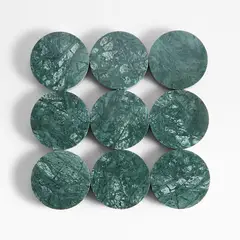 CRATE & BARREL - Salvamanteles Dottie De Mármol Verde