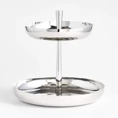 CRATE & BARREL - Fuente Para Mariscos De Acero Inoxidable 2-niveles