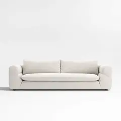 CRATE & BARREL - Sofá Cambria Boucle con Estructura de Madera de 4 Cuerpos