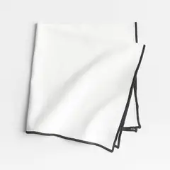 CRATE & BARREL - Servilleta de Punto de Algodón Orgánico White