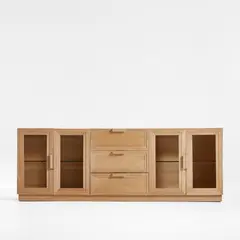 CRATE & BARREL - Consola Multimedia Calypso Natural 229cm