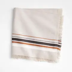 CRATE & BARREL - Servilleta Craft De Algodón Orgánico Negro Y Natural