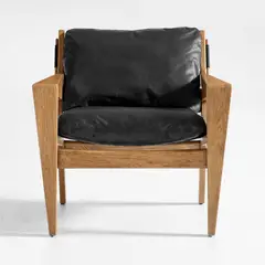 CRATE & BARREL - Sillón Trava Cuero
