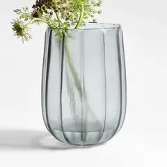 CRATE & BARREL - Florero Renata de Vidrio 19x28cm