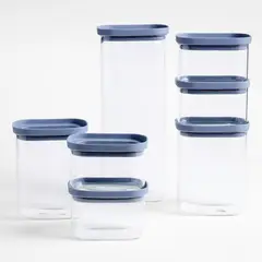 CRATE & BARREL - Set de 14 Contenedores de Vidrio