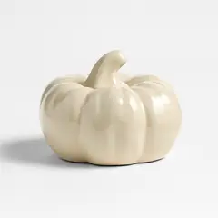 CRATE & BARREL - Figura Decorativa de Calabaza de Gres