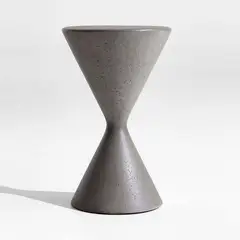 CRATE & BARREL - Mesa Auxiliar Posada De Concreto Gris para Interior/Exterior