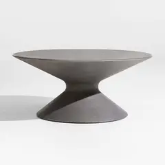 CRATE & BARREL - Mesa de Centro Posada De Concreto Gris para Interior/Exterior