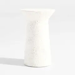 CRATE & BARREL - Mesa Auxiliar Nayarit De Concreto Blanco Para Interior/Exterior