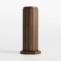 CRATE & BARREL - Mesa Auxiliar Walnut 1 Puerta