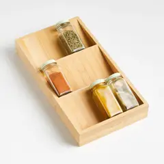 CRATE & BARREL - Organizador para Especias de Bambú