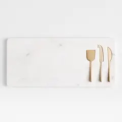 CRATE & BARREL - Tabla Octavia Con Cuchillería Para Queso