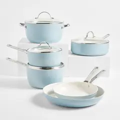CRATE & BARREL - Juego De Ollas 10 Piezas Antiadherentes Greenpan ?padova Pro