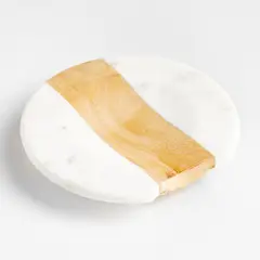 CRATE & BARREL - Reposacucharas De Mármol Y Madera