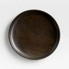 CRATE & BARREL - Plato Ebonizado Tondo 23cm