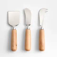 CRATE & BARREL - Set de Cuchillos Madeira de Queso