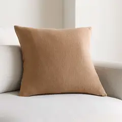CRATE & BARREL - Funda Cojín Layering Camel 51x51cm