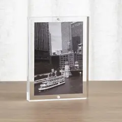 CRATE & BARREL - Marco para Fotos de Bloque Acrílico 13x18cm