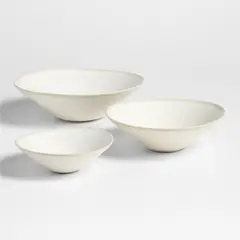 CRATE & BARREL - Set de 3 Bowl Basel de Gres