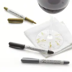 CRATE & BARREL - Juego de 3 Plumones para Copa de Vino