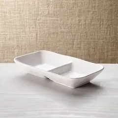 CRATE & BARREL - Bandeja con División Marin Blanco