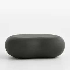 CRATE & BARREL - Mesa de Centro Oval Pebble 99cm