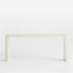 CRATE & BARREL - Consola Intarsia Blanco 183cm