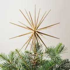 CRATE & BARREL - Topper de Árbol Estrella 3D Escarchada