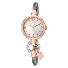TOUS - Reloj Analógico Digital Acero Rosa Brazalete Messh