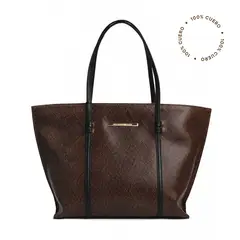 MILANO BAGS - Cartera Tote Cuero Ds-3677 Cocoa