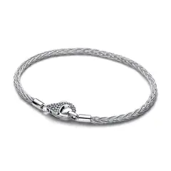 PANDORA - Brazalete para Charms Cola de Zorro con Broche en Pavé