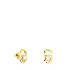 TOUS - Aretes Con Bano De Plata Naca