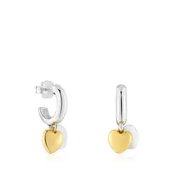 TOUS - Aretes Aro De Plata Bano Bico