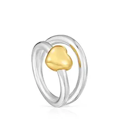TOUS - Anillo De Plata Bano Oro Cora