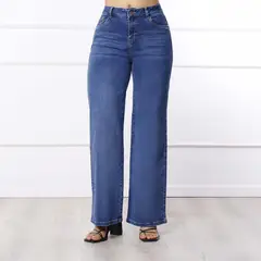 KANSAS - Jean Wide Leg Tiro Alto Mujer