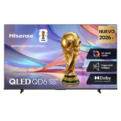 Hisense - Televisor 55" Hi-Qled 4K Mate 55QD68SG Smart Tv