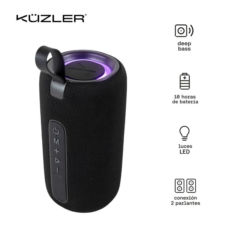 Parlante bluetooth portatil negro 10h IPX4 ECHOBOOM-L1