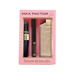 MAX FACTOR - Pack Máscara False Effect Wp Black + Delineador Masterpiece Matte Liquid Black + neceser