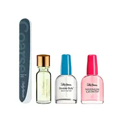 SALLY HANSEN - Pack Lima + Aceite Vitamina E + Double Duty + Maximum Growth