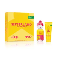 BENETTON - Set Sisterland Yellow Peony Eau de Toilette 80ml + Body Lotion 75ml