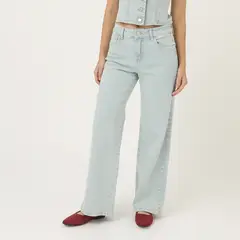 SYBILLA - Jean Wide Leg Tiro Alto Mujer Sybill