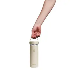HYDROFLASK - Botella 20 Oz Wide Flex Cap Beige