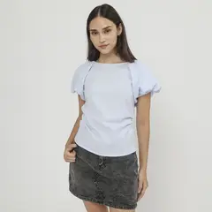 SYBILLA - Blusa Manga Corta Mujer