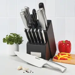 CUISINART - Taco de Cuchillos de Acero Inoxidable 15 Piezas con Afilador