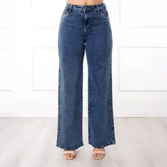 KANSAS - Jean Wide Leg Tiro Medio Mujer