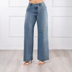 KANSAS - Jean Wide Leg Medio Mujer
