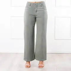 KANSAS - Jean Wide Leg Medio Mujer